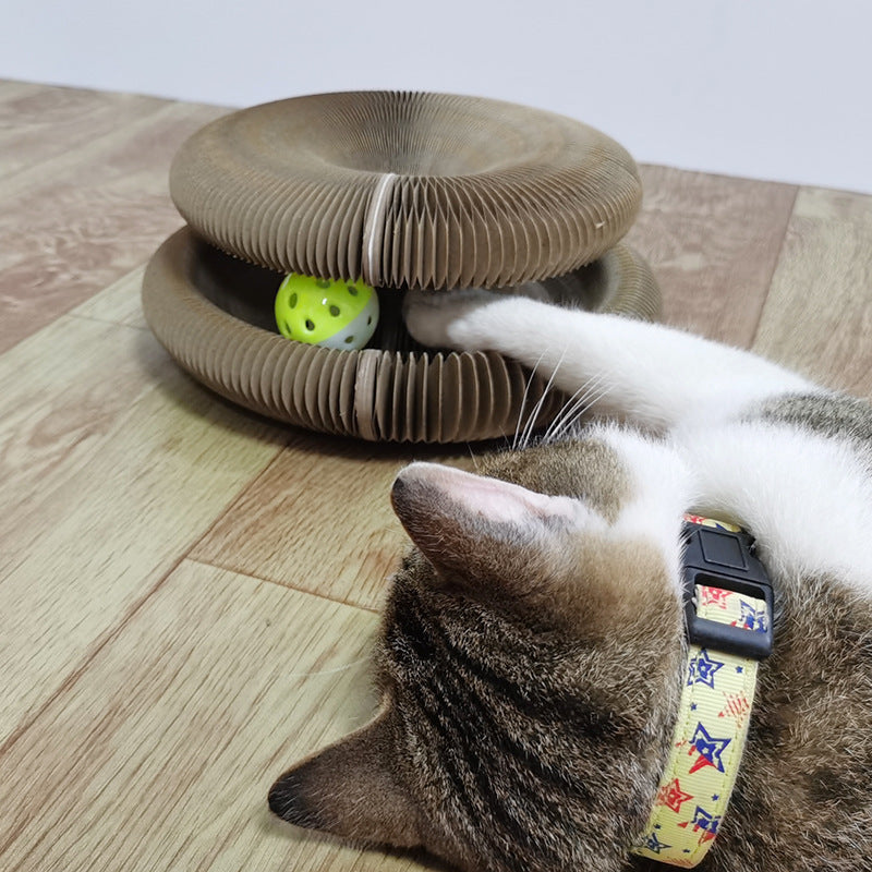 Durable 2 In 1 Rounded Shape Cat Scratching Board That's Foldable - Home & Stuff Shop