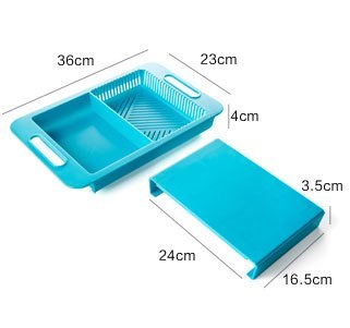 Multifunction Kitchen Chopping Cutting Board Vegetable / Meat Tool & Draining Basket - Home & Stuff Shop