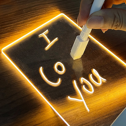 LED USB Message Board Lamp – Creative Night Light with Pen, Perfect Gift for Kids & Loved Ones - Home & Stuff Shop LLC
