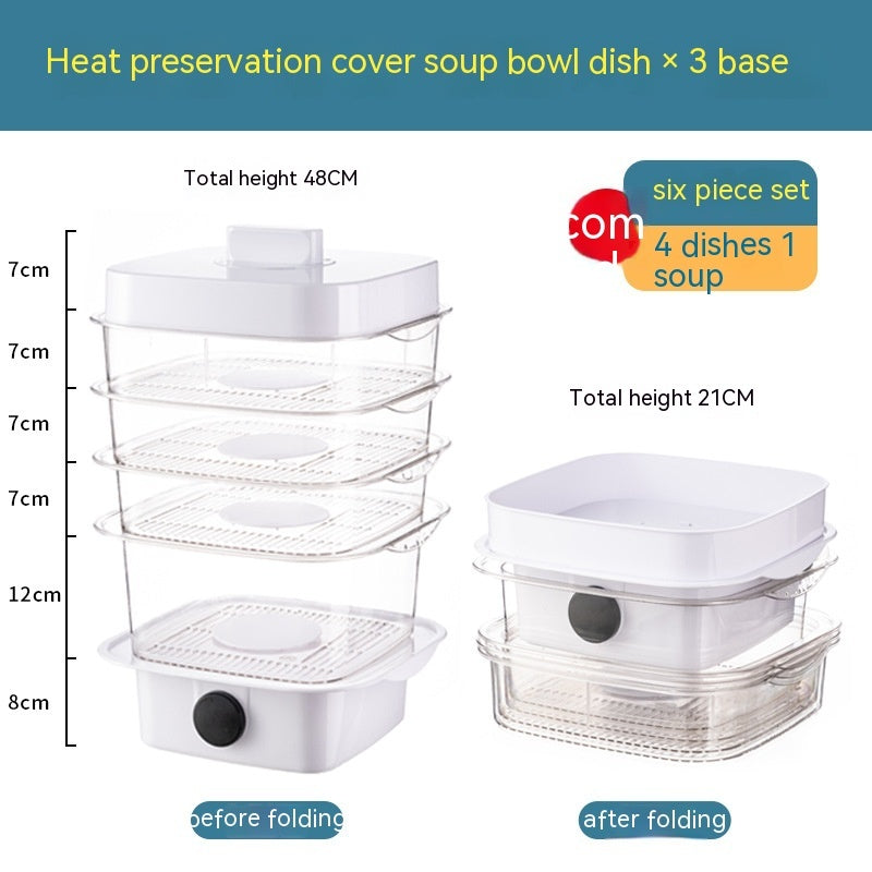 Multi-layer Dish Cover for Heat Preservation Kitchen Gadget