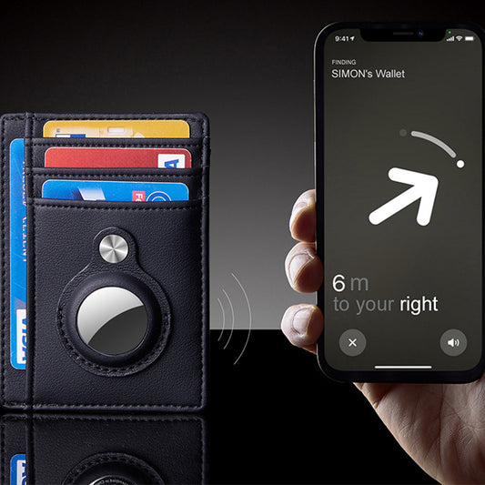 AirTag Leather Wallet – Slim RFID Anti-Theft Card Holder for Men - Home & Stuff Shop LLC