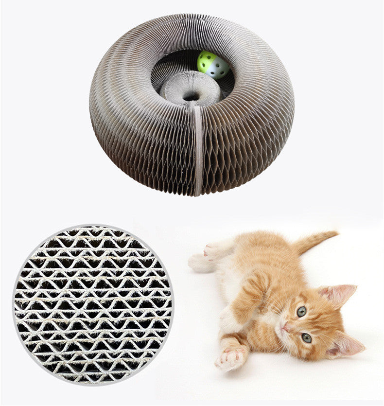 Durable 2 In 1 Rounded Shape Cat Scratching Board That's Foldable - Home & Stuff Shop